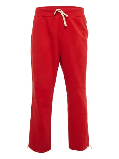 Pre-owned Polo Ralph Lauren Vintage Drawstring-waist Track Pants In Red