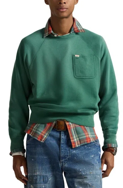 Polo Ralph Lauren Vintage Fit Fleece Crewneck Sweatshirt In Green