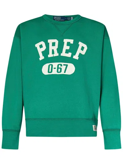 Polo Ralph Lauren Text-print Sweatshirt In Green