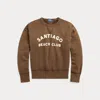 Polo Ralph Lauren Vintage Fit Graphic Fleece Sweatshirt In Court Brown