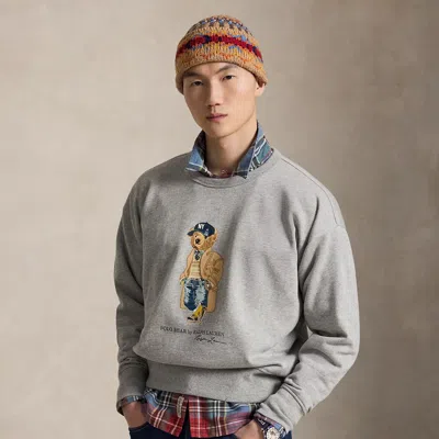 Polo Ralph Lauren Vintage Fit Polo Bear Sweatshirt In Andover Heather In Gray