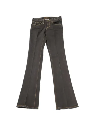 Pre-owned Polo Ralph Lauren Vintage Flared Jeans In Black