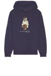 Polo Ralph Lauren Hooded Sweatshirt With Graphic Print And Pocket In Blue