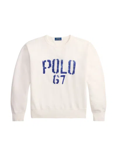Polo Ralph Lauren Vintage Fleece Sweater In White