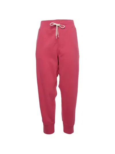 Pre-owned Polo Ralph Lauren Vintage Fleece Track Pants In Pink