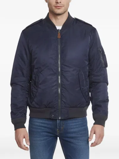 Pre-owned Polo Ralph Lauren Vintage Flight Bomber Jacket In Blue
