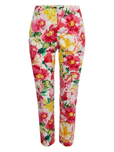 Pre-owned Polo Ralph Lauren Vintage Floral-print Trousers