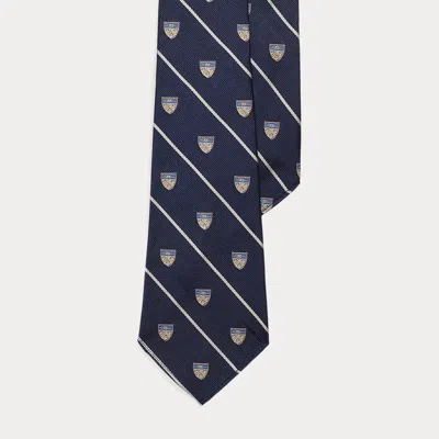 Polo Ralph Lauren Vintage-inspired Striped Silk Club Tie In Blue