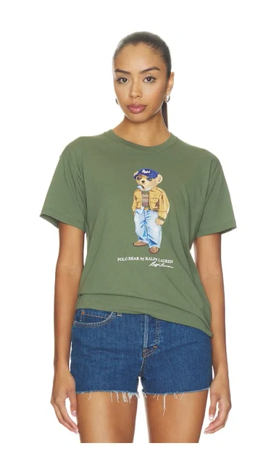 Polo Ralph Lauren Vintage Jersey Crew Neck T-shirt In Dense Olive