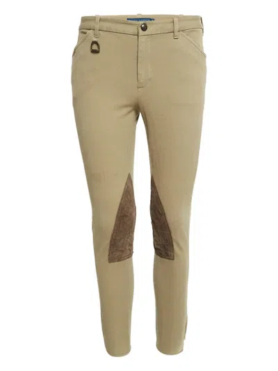 Pre-owned Polo Ralph Lauren Vintage Knee-patches Drill Trousers In Neutral