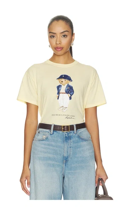 Polo Ralph Lauren Vintage Knit Short Sleeve In T-bird Yellow
