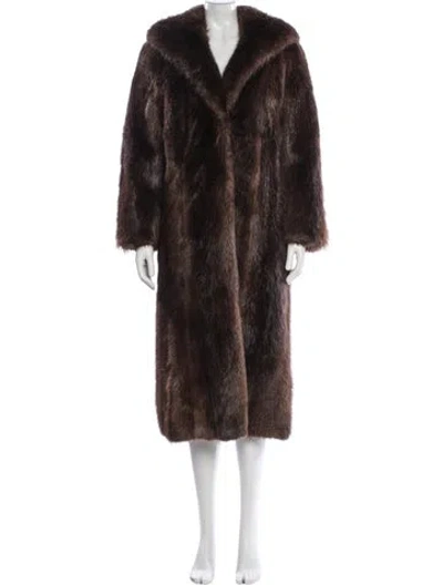 Pre-owned Polo Ralph Lauren Vintage Late 1970's - Early 1980's Fur Coat In Brown