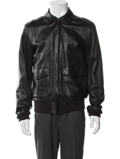 Pre-owned Polo Ralph Lauren Vintage Late 1990's - Early 2000's Bomber Jacket In Black