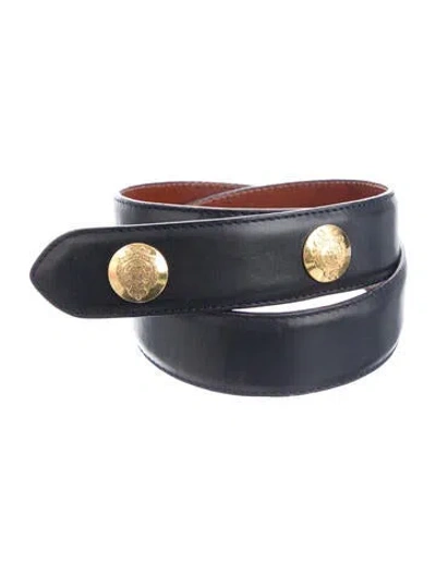 Pre-owned Polo Ralph Lauren Vintage Leather Belt In Blue