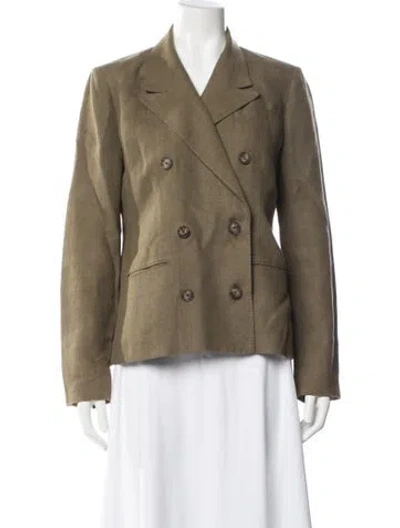 Pre-owned Polo Ralph Lauren Vintage Linen Blazer In Green