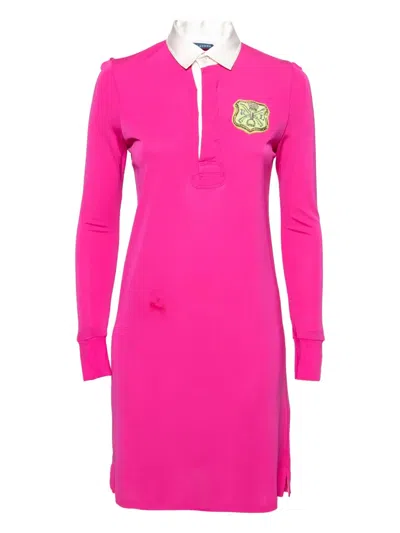 Pre-owned Polo Ralph Lauren Vintage Logo-embroidered Dress In Pink