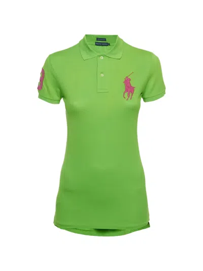 Pre-owned Polo Ralph Lauren Vintage Logo-embroidery Polo Shirt In Green