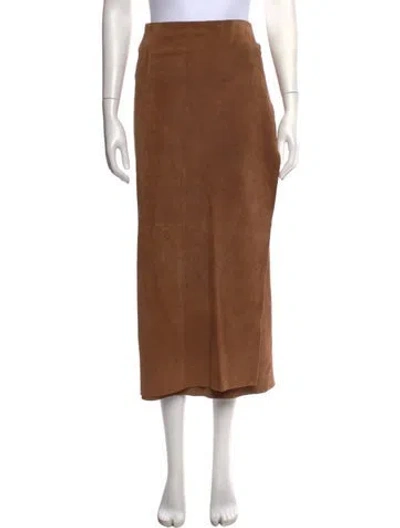 Pre-owned Polo Ralph Lauren Vintage Long Skirt In Brown
