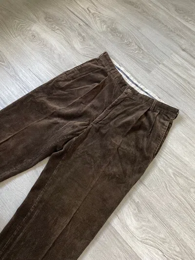 Pre-owned Polo Ralph Lauren Vintage Men's Classic Pants T Velvet In Brown