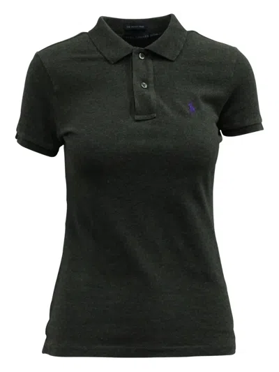 Pre-owned Polo Ralph Lauren Vintage Polo Pony Cotton Polo Shirt In Gray