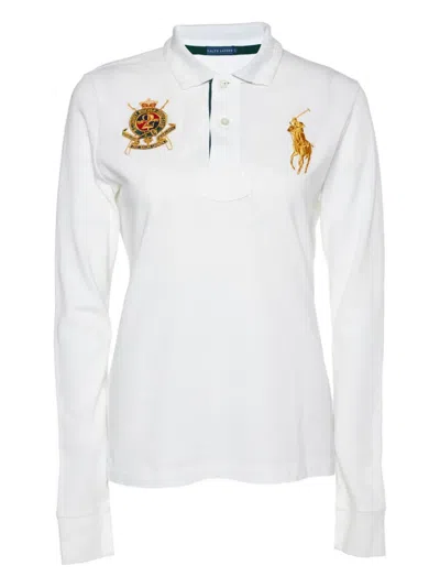 Pre-owned Polo Ralph Lauren Vintage Polo Pony-embroidered Long-sleeve Polo Shirt