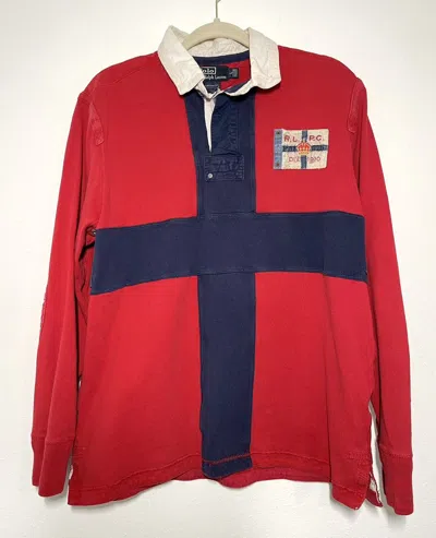 Pre-owned Polo Ralph Lauren Vintage T England Rugby Red Sweatshirt