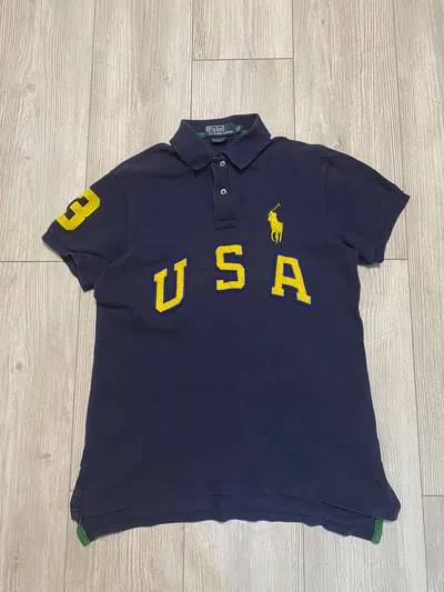 Pre-owned Polo Ralph Lauren Vintage T Polo Usa Y2k In Blue