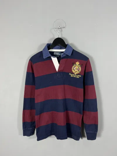 Pre-owned Polo Ralph Lauren Vintage T Rugby Long Sleeve Polo In Multi