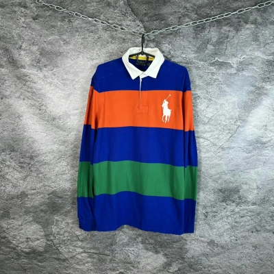 Pre-owned Polo Ralph Lauren Vintage T Rugby Shirt 90s In Multicolor