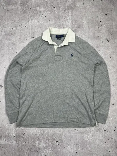 Pre-owned Polo Ralph Lauren Vintage T Rugby Sweatshirt In Gray