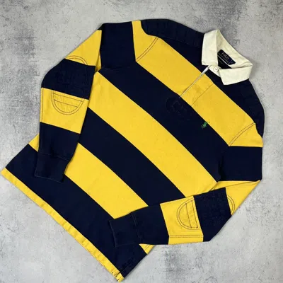 Pre-owned Polo Ralph Lauren Vintage T Stripped Rugby Shirt 90's In Multi