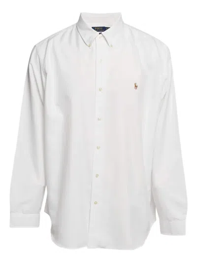 Pre-owned Polo Ralph Lauren Vintage  Button-down Long Sleeve Shirt In White