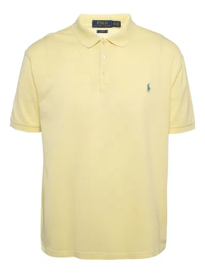 Pre-owned Polo Ralph Lauren Vintage  Cotton Polo Shirt In Yellow