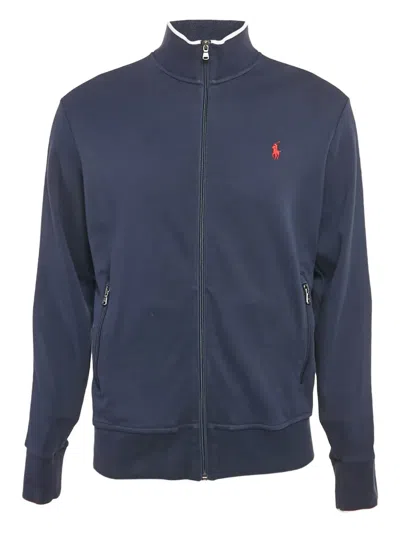Pre-owned Polo Ralph Lauren Vintage Zip Track Jacket In Blue