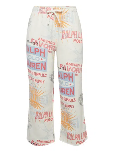 Pre-owned Polo Ralph Lauren Vintage  Logo-print Trousers