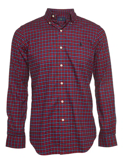 Pre-owned Polo Ralph Lauren Vintage  Plaid Button-up Shirt In Red