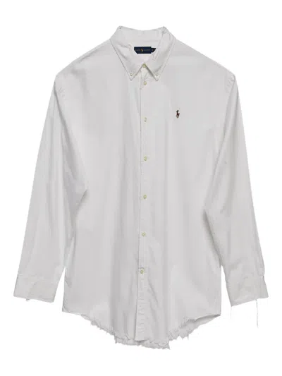 Pre-owned Polo Ralph Lauren Vintage  Polo Pony Shirt In White