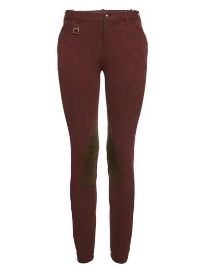 Pre-owned Polo Ralph Lauren Vintage  Suedette-panel Riding Trousers