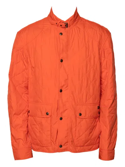 Pre-owned Polo Ralph Lauren Vintage Quilted Jacket In Orange