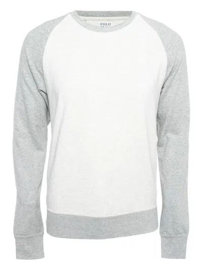 Pre-owned Polo Ralph Lauren Vintage Raglan-sleeves Sweatshirt In Gray