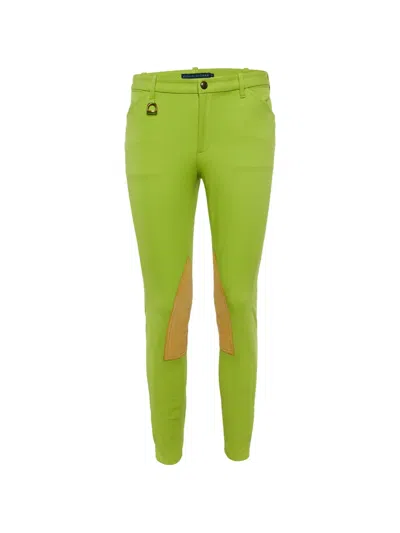 Pre-owned Polo Ralph Lauren Vintage Ralph Lauren Patch-detail Jeans In Green