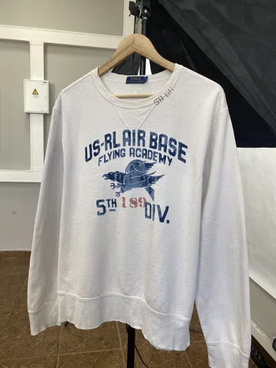Pre-owned Polo Ralph Lauren Vintage Ralph Laurent Air Base Flying Academy Sweatshirt