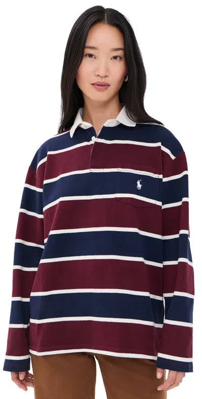 Polo Ralph Lauren Logo-embroidered Striped Cotton-corduroy Polo Shirt In White