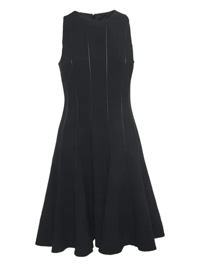 Pre-owned Polo Ralph Lauren Vintage Seam-detail Dress In Black