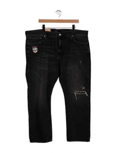 Pre-owned Polo Ralph Lauren Vintage Straight-leg Jeans In Black