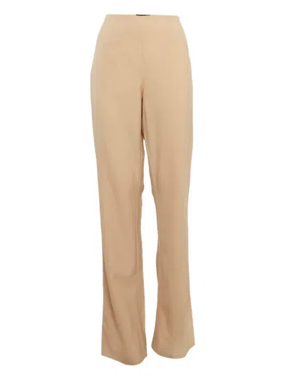 Pre-owned Polo Ralph Lauren Vintage Tailored Wool-blend Trousers In Brown