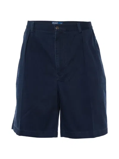 Pre-owned Polo Ralph Lauren Vintage Tyler Pleated Shorts In Blue