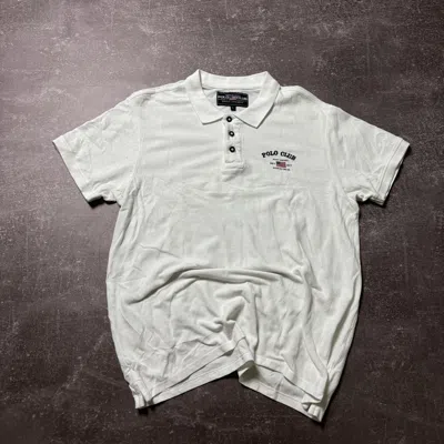 Pre-owned Polo Ralph Lauren Vintage Usa Flag T Style Y2k Chief Keef In White