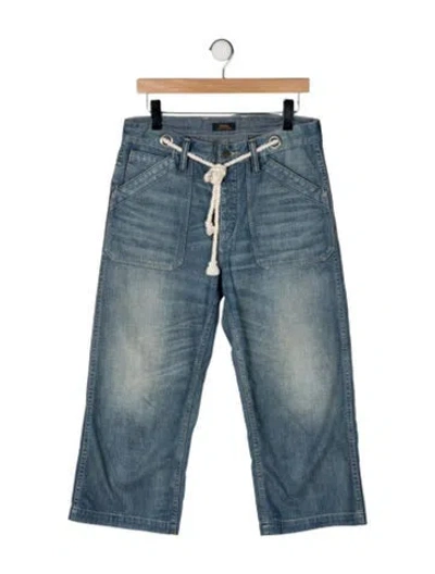 Pre-owned Polo Ralph Lauren Vintage Wide Leg Jeans In Blue