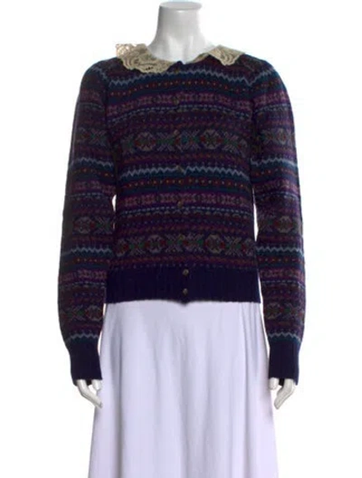 Pre-owned Polo Ralph Lauren Vintage Wool Sweater In Blue